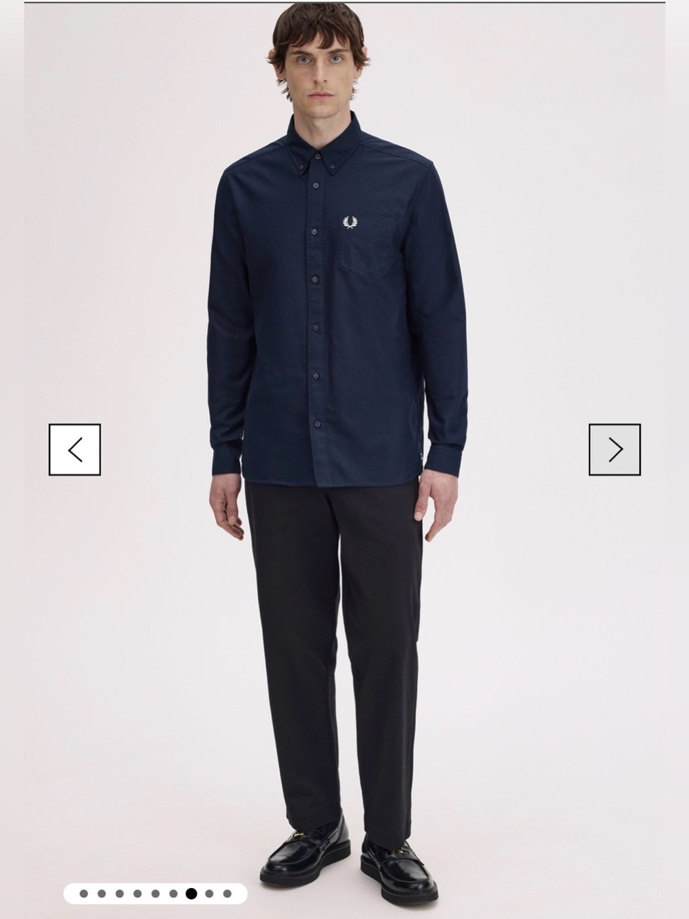 Fred Perry Men’s Oxford Cotton Shirt, Size L, Navy, MSRP £100 ($185)